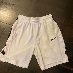 Nike White and Black Sports Shorts